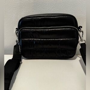 lululemon athletica Black Quilted Puffer Crossbody Bag